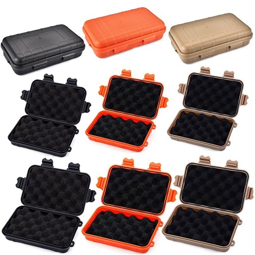 Storage Box Survival Soil Color Plastic Shockproof Airtight Carry Cases L/S Size - Picture 2 of 13