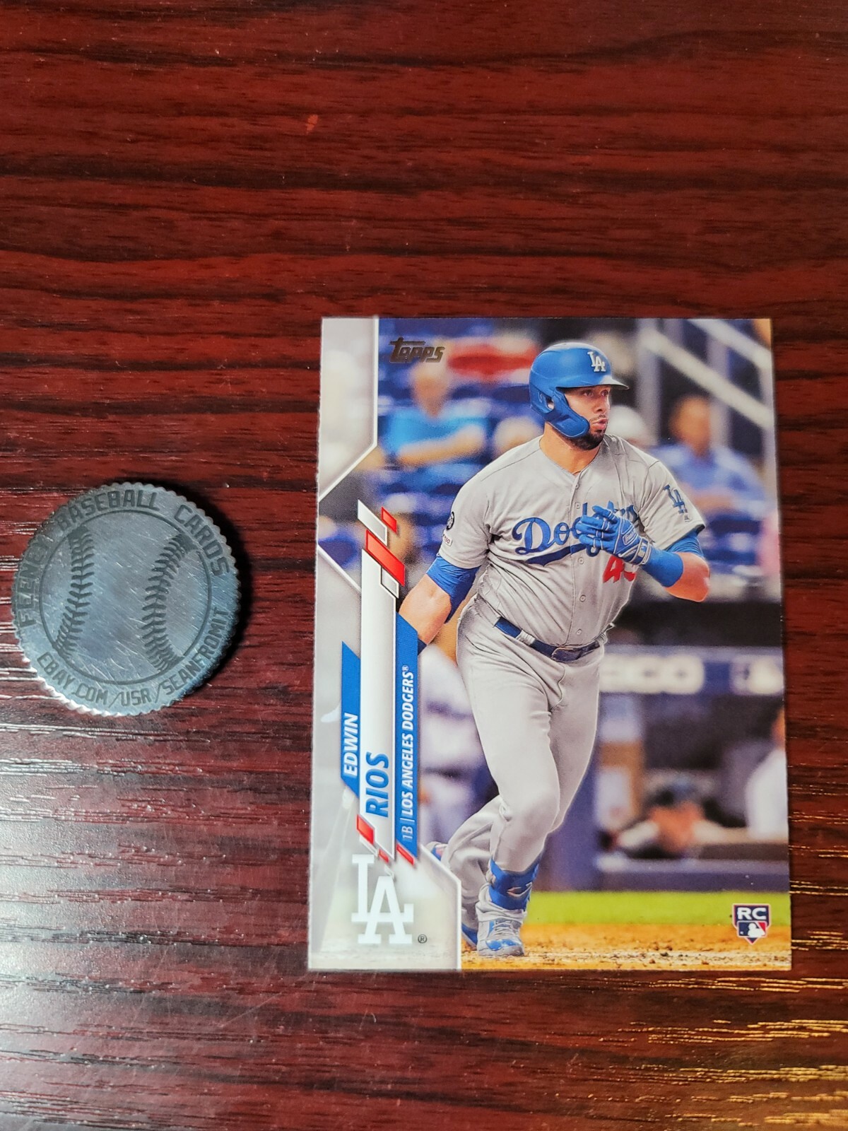 EDWIN RIOS Rookie Card RC 2020 Topps Baseball #681 Los Angeles Dodgers ...