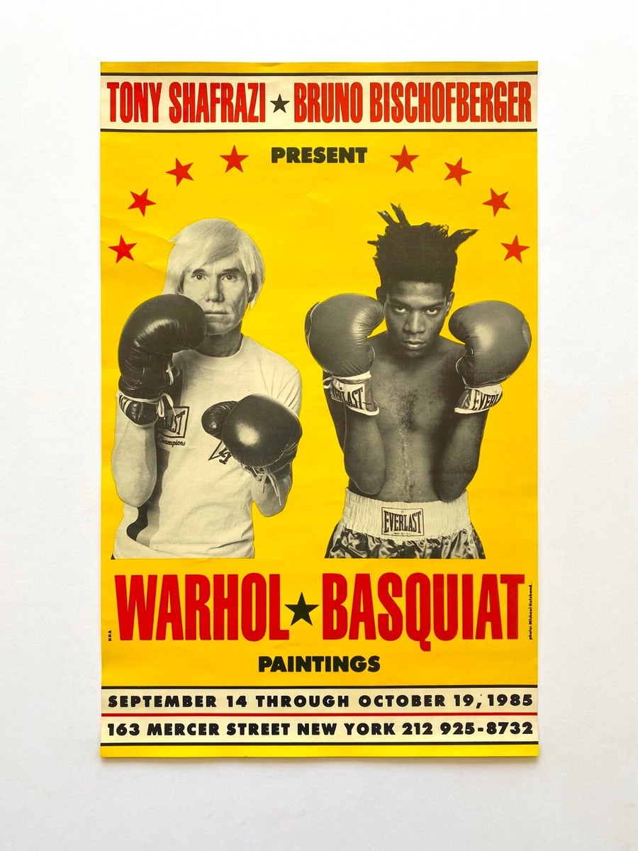 ANDY WARHOL JEAN MICHEL BASQUIAT RARE ORIG 1985 LITHO PRINT