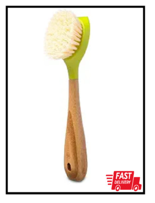 Full Circle Be Good Kitchen Dish Brush with Bamboo Handle, Single Brush, Green