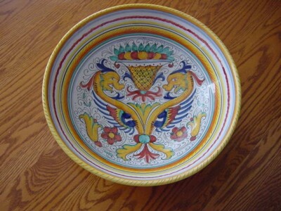 Deruta Raffaellesco Dragon 13.5'' Pasta Salad Bowl