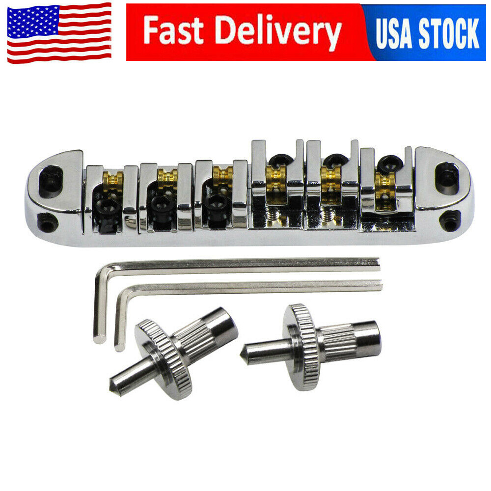 Chrome Roller Saddle Bridge Nuts Wrench TuneoMatic Style for LP SG