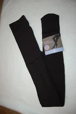 Womens BLACK FLEECE TIGHTS Footed RIBBED TEXTURED Secret Treasures S-M M-L L-XL