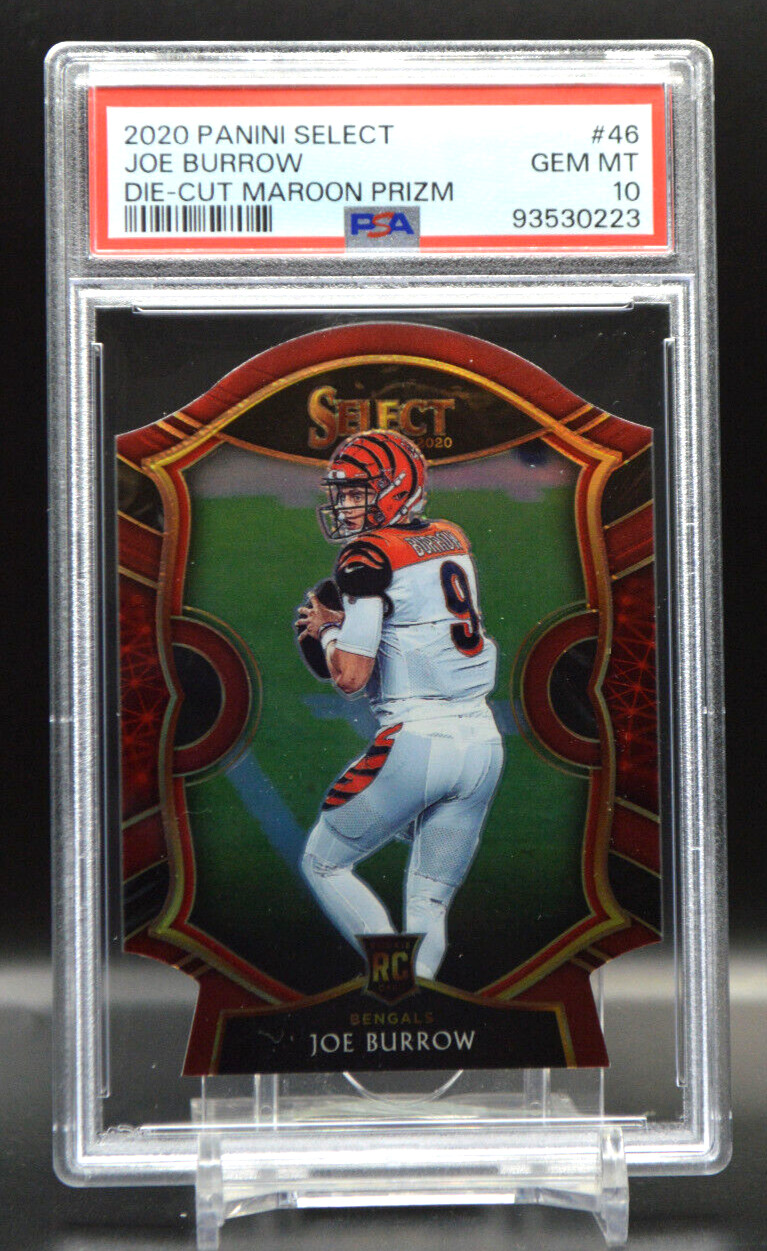2020 Joe Burrow Panini Select Die-Cut Maroon Prizm Rookie #48 PSA 10 Gem Mint RC