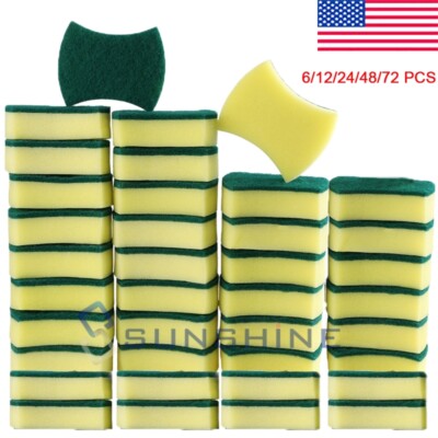 Bulks Absorbent Non-Scratch Cleaning Scrub Sponges for Kitchen Dishes/Car Wash
