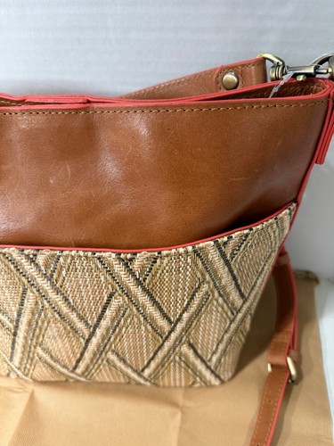 Nuevo Bolso de Mano Patricia Nash Para Mujer Tejido Cruzado Harper Natural - Imagen 10 de 18
