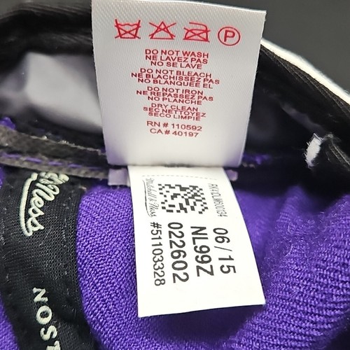 Mitchell & Ness Charlotte Hornets Baseball Hat Cap One Size Snapback Purple NBA - Picture 9 of 10