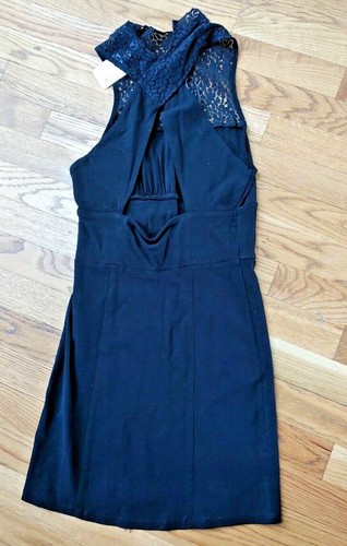 Free People Mini Abito Bodycon Alta Società in Pizzo Nero XS Sexy - Foto 2 di 7
