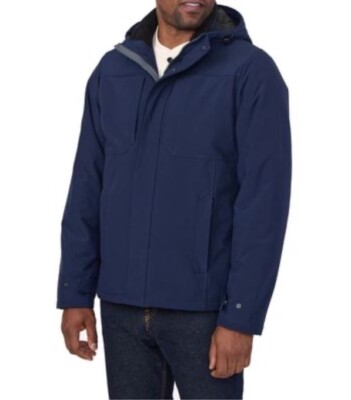 Rainforest Men s Soft Shell City Hooded Jacket Blue Sz Small