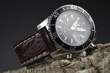 MA WATCH STRAP 26 24 22 MM BROWN II GENUINE CALF CARABU LEATHER FITS PANERAI ETC