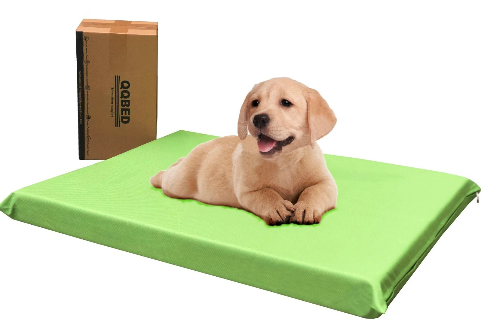 XL Gel Memory Foam Pet Bed Pillow Waterproof Washable Cover for Large Dogs Green