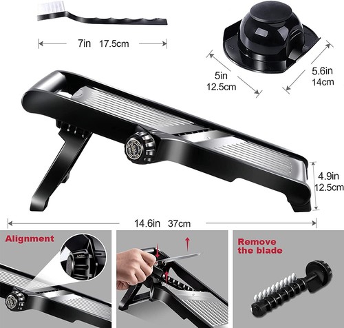 Professional Adjustable Mandolin Slicer Vegetable Cutter Food Fruit Chopper Tool - Picture 7 of 12