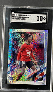 2020-21 Topps Chrome UEFA #44 Eduardo Camavinga Speckle Refractor Sp SGC 10