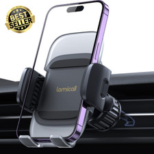 Car Vent Phone Mount, 2025 Spring Clip, 360° Adjustable, Fits iPhone 16/15/14, A