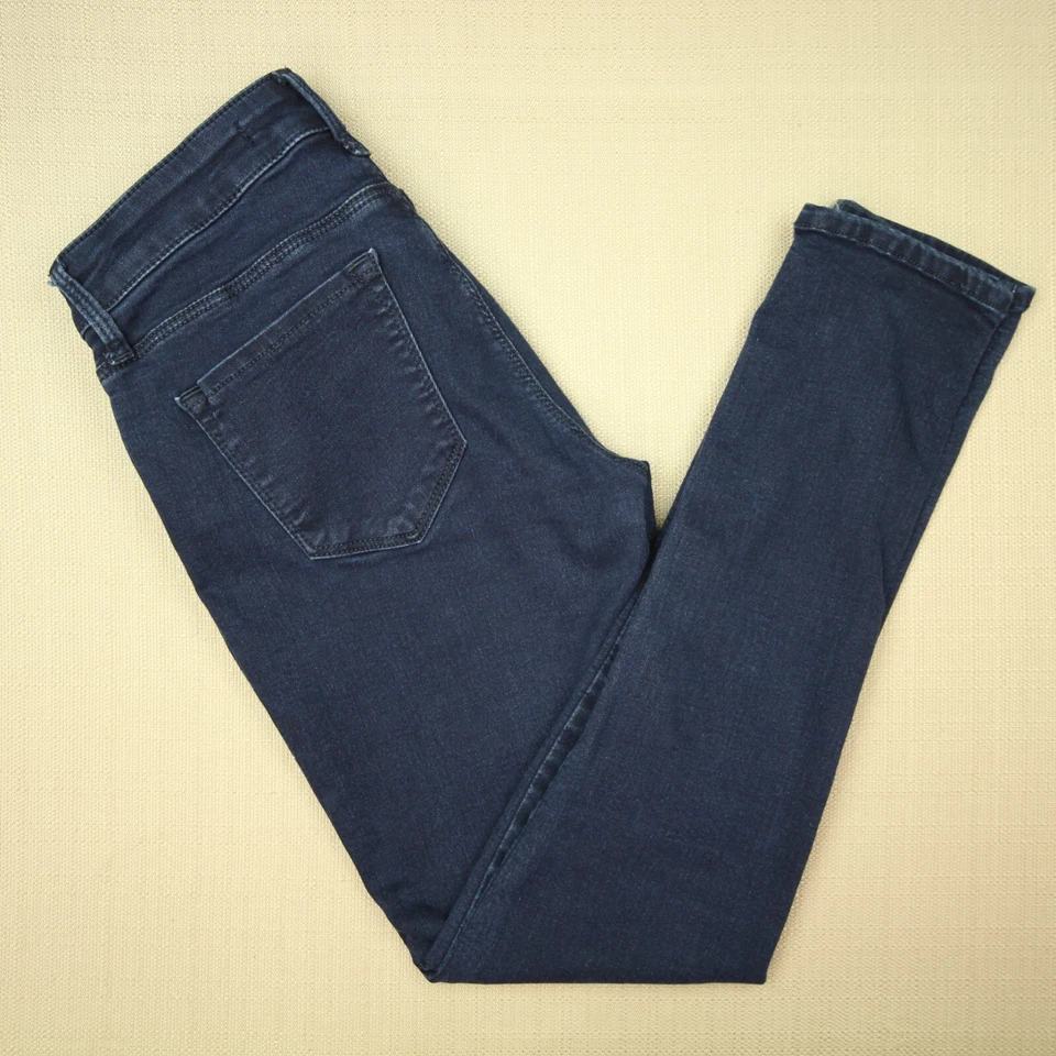 Pantalones de mezclilla ajustados Mavi Alexa para mujer talla 28 X 28 tiro bajo lavado oscuro Foto 3 de 4