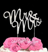Girl Talk Cases Wedding Cake Crystal Cake Topper Mr & Mrs Rhinestone Crystals Bl on sale Girl Talk Cases Wedding Cake Crystal Cake Topper Mr & Mrs Rhinestone Crystals Bl on sale