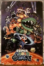 Super Mario Galaxy Decorative Metal Tin Sign Poster Retro Man Cave Game Room
