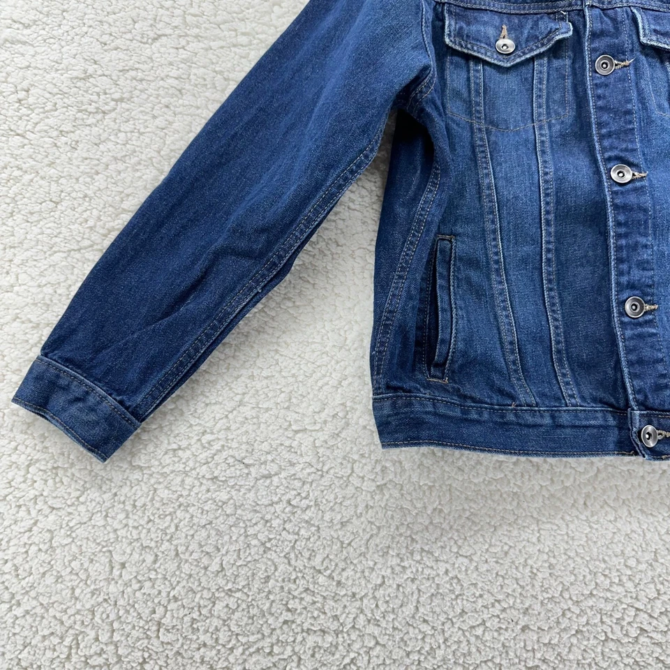 Chaqueta vaquera de manga larga azul denim con botones para niños talla L 10/12 Foto 2 de 4