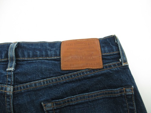 Lote de 511 Pantalones de mezclilla para hombre Big E Remake talla 34x30 medida 33x29 1/2 #D95 - Imagen 7 de 11