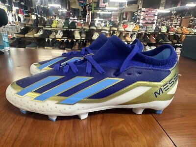 adidas Jr X Crazyfast Messi League FG Lucid Blue/Blue Burst/Cloud Boy Size 10.5K