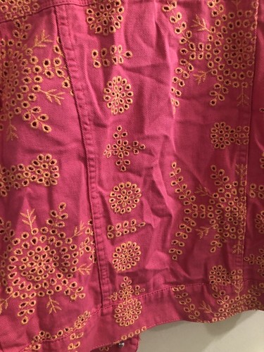 G by GIULIANA Black Label Women’s Button Down Denim Jeans Jacket Casual Pink NWO - Picture 5 of 5