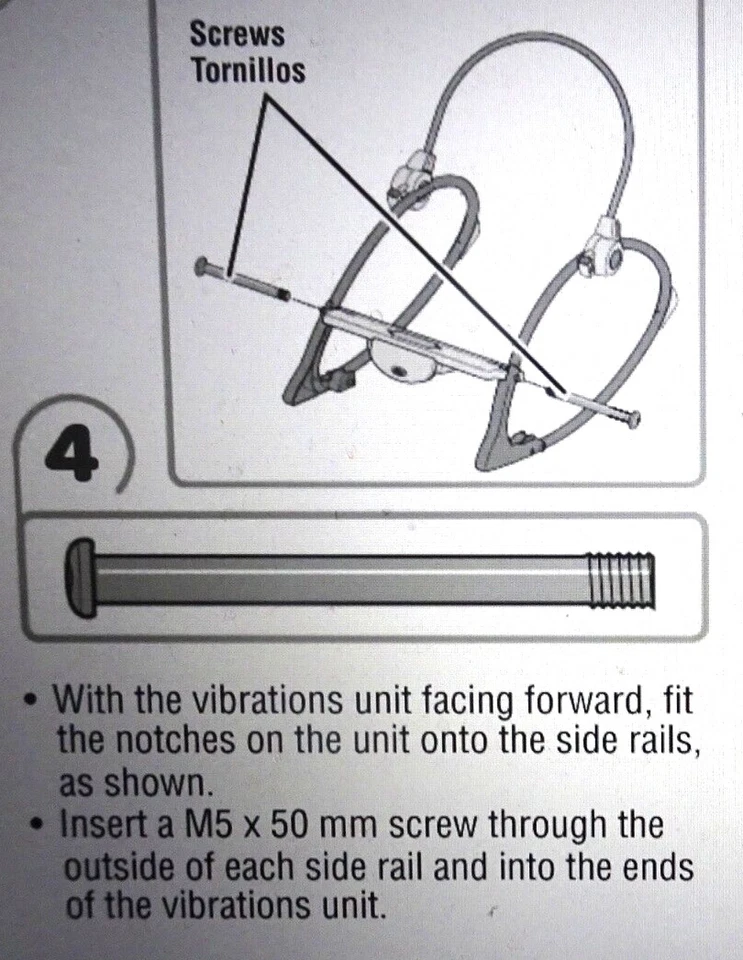 Fisher Price X7046 Balancín (M5 X 50mm) Cabeza Phillips Tornillo Repuesto Foto 4 de 4