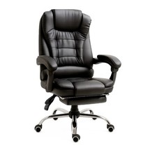 Sedia da Ufficio Ergonomica Nera Regolabile Schienale Alto Comfort Casa e Lavoro