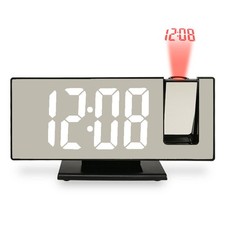 LED Digital Projection Alarm Clock Temperature Date Snooze Ceiling Projector