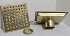 Brushed Gold Stainless Steel 5-7/8" x 5-7/8" Square Floor Shower Drain SUS304 — photo 4