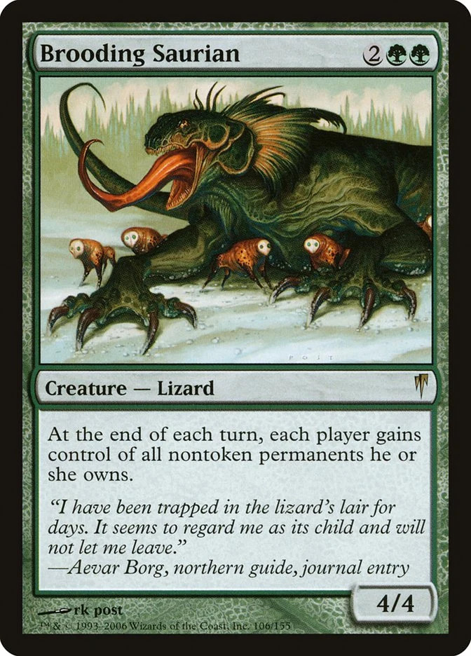 Brooding Saurian [Coldsnap] Heavily Played
