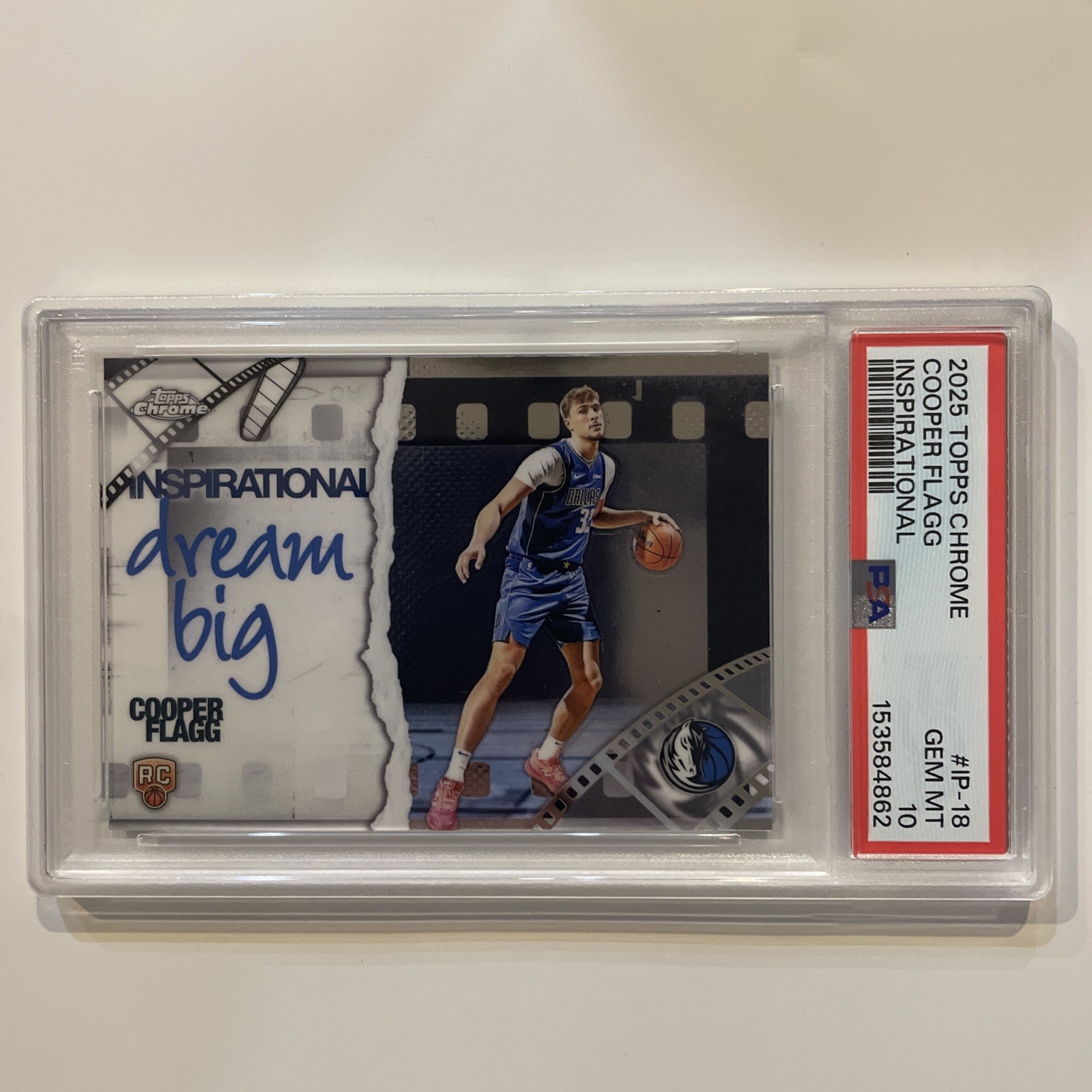 2025-26 Topps Chrome Cooper Flagg RC Inspirational Dream PSA 10