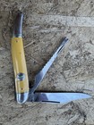 VINTAGE IMPERIAL PROV. R.I. USA 2 BLADE YELLOW FISHING KNIFE.FAST SHIPPING! — photo 1