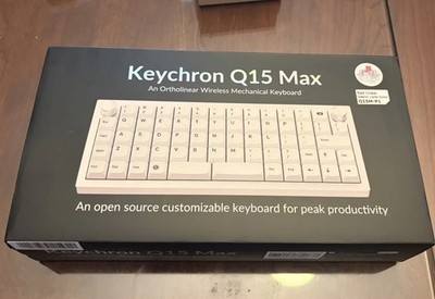 Keychron Q15 Max Ortholinear Mechanical Keyboard Wireless with Red Linear Switch