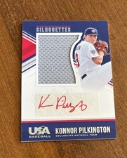 Konnor Pilkington 2018 USA Baseball Game Patch Red Ink Auto #13 Nationals 10/199