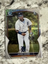 Javier Osorio 1st Mojo Refractor Rookie 2023 Bowman Chrome Card #BCP-4 Tigers