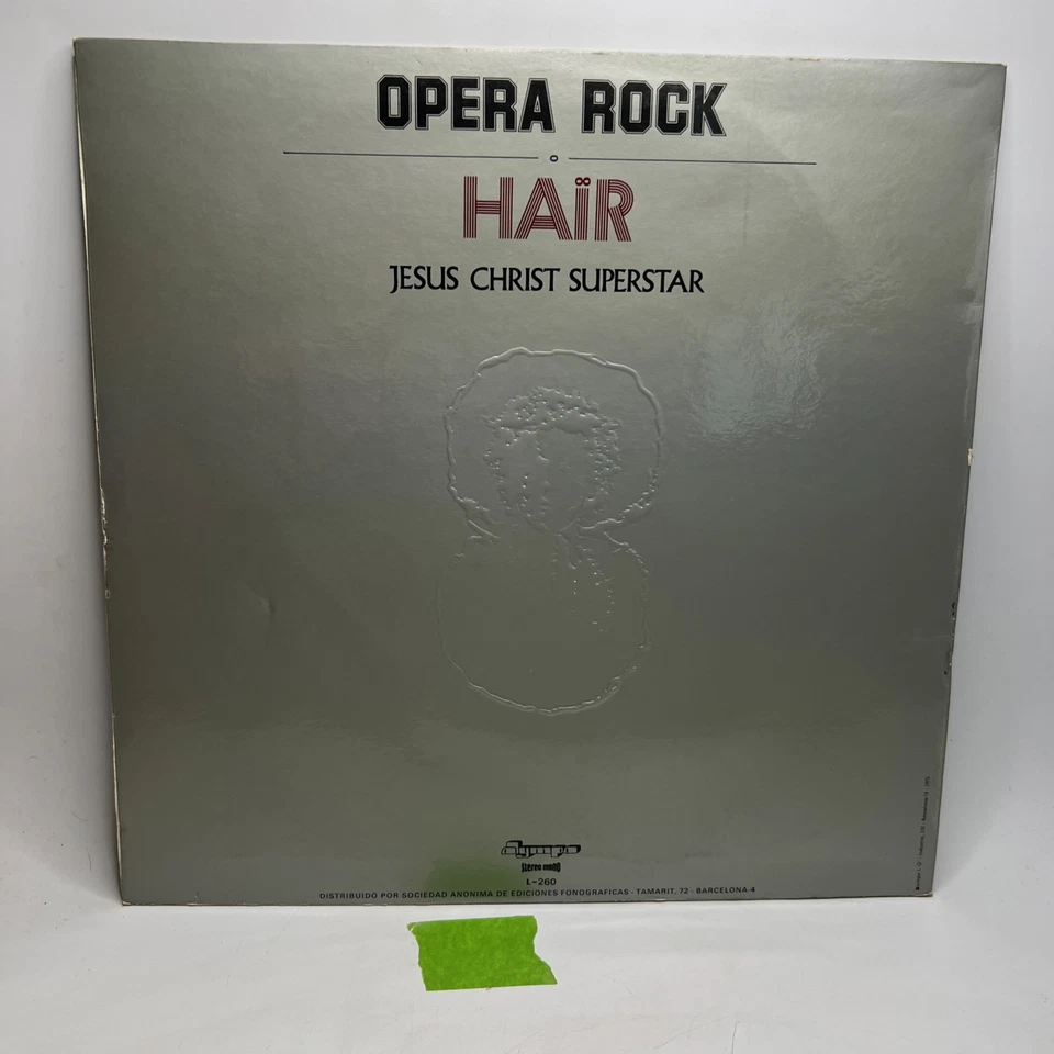 OPERA ROCK JESUS CHRIST SUPERSTAR HAIR LP 12” Record RARE Spanish Release - Image 2 of 2