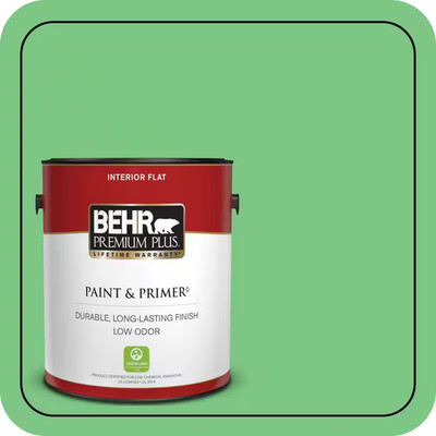 1 Gal. #P390-5 Garden Stroll Flat Low Odor Interior Paint & Primer