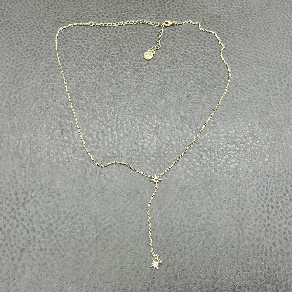 Collar Bryan Anthonys Chapado en Oro Starburst Lariat Colgante de Cristal Ajustable Foto 2 de 4