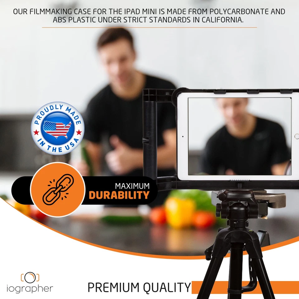 Case with Handles - Tripod and Lens Adapter - iPad Stabilizer for Mini 4th, 5... - Image 4 of 4