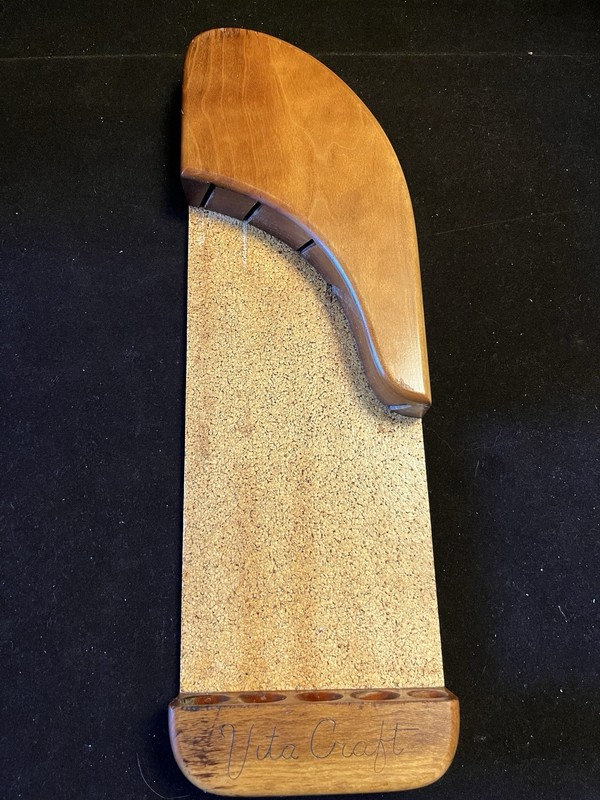 Vtg Knife Holder VITA CRAFT Wooden Cork Knife Block Holder Wall Hanging USA