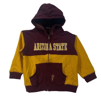 Arizona State Toddler Full Zip Hoodie Jacket Maroon Gold Colosseum 4T Kids