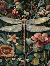Dragonfly Diamond Art Kit for Adults 11.8x15.7 Inch 5D DIY Wall Decor