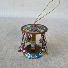Schylling Carousel Tin Toy Ornament  Airplanes Ride