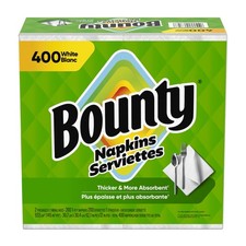 Bounty Paper Napkins, White, 400 Count 400 Count, White