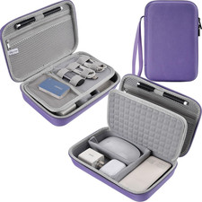 Hard Travel Electronic Organizer Case for Macbook Power Adapter Purple - 2