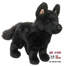 Harko Black German Shepherd Plush Stuffed Animal - Dog
