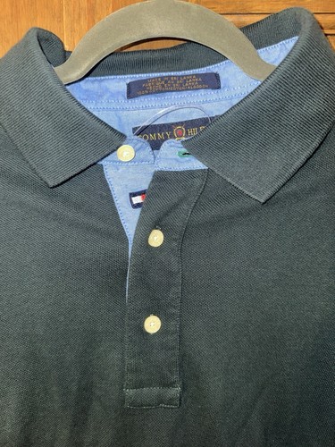 Polo da golf Tommy Hilfiger uomo taglia XL verde manica lunga attiva nuova con etichetta - Foto 4 di 7