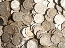 LOT of 15 Silver Roosevelt Dimes US Mint 90%  +1 troy oz Total $1.50 Face AvgCir