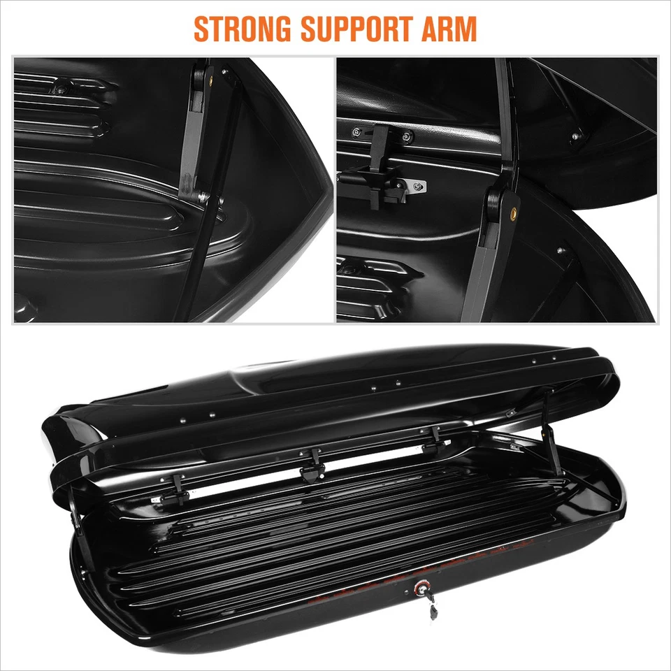 Barra transversal de aluminio para 14-19 Acura MDX + caja de carga negra y llaves Foto 2 de 4