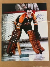 Gerry Cheevers BOSTON BRUINS SIGNED 16X20 JSA AA61865